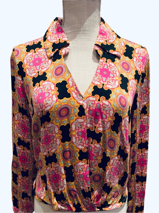 Haute Hippie Tops - 💕HAUTE HIPPIE💕 MEDALLION WRAP FRONT LONG SLEEVE BLOUSE. NWT!